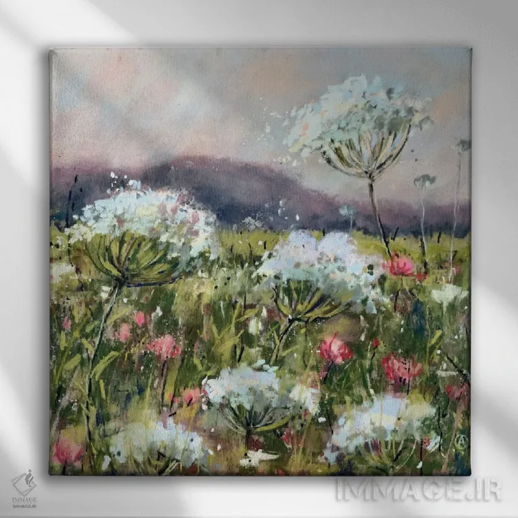 تابلو گیاهان دارویی تابستانی اثر الکساندرا جاگودا - نمای روبهرو روی دیوار