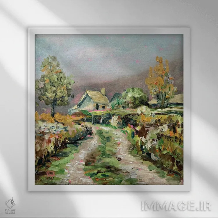 تابلو پاییز در ایرلند اثر الکساندرا جاگودا - نمای قابدار سفید
