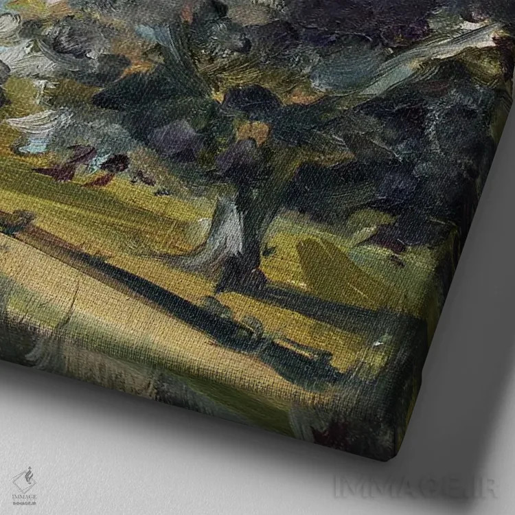 تابلو نگهبان جاده اثر الکساندرا جاگودا - نمای نزدیک بافت بوم