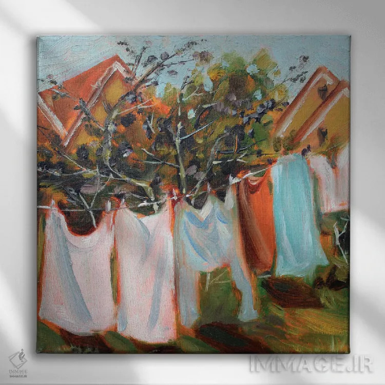 تابلو در باغ من اثر الکساندرا جاگودا - نمای روبهرو روی دیوار