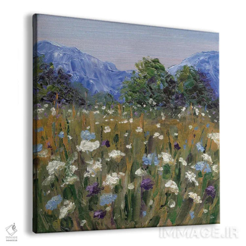 تابلو کوهستانهای آبی اثر الکساندرا جاگودا - نمای پرسپکتیو محصول