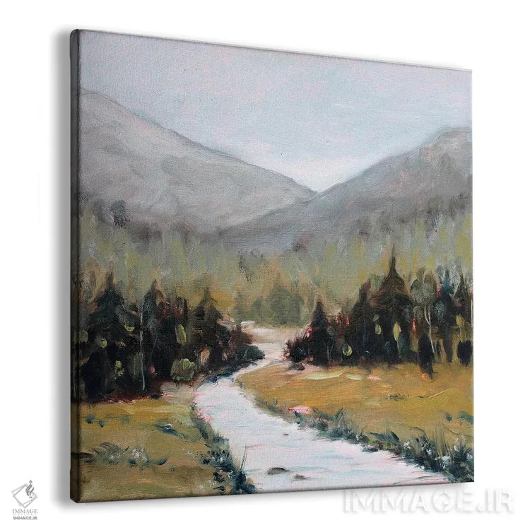 تابلو رودخانه کوهستانی اثر الکساندرا جاگودا - نمای پرسپکتیو محصول