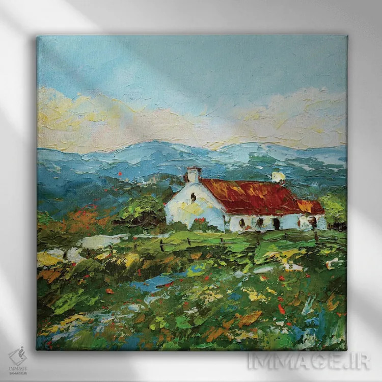 تابلو کلبه ایرلندی اثر الکساندرا جاگودا - نمای روبهرو روی دیوار