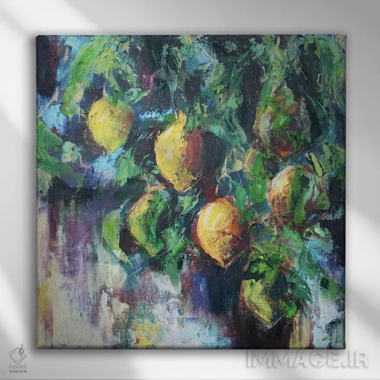 تابلو درخت لیمو اثر الکساندرا جاگودا - نمای روبهرو روی دیوار