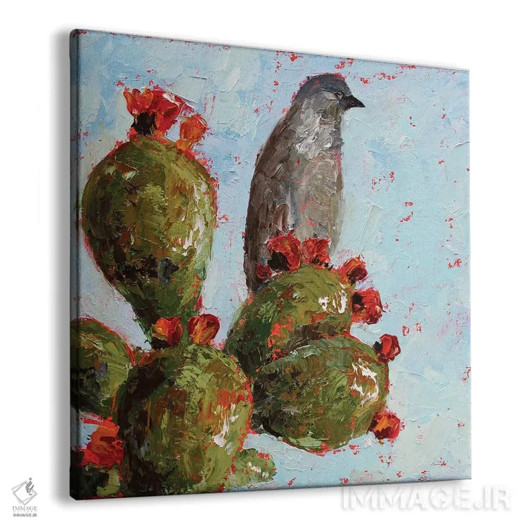 تابلو فنچ (نوعی پرنده کوچک) اثر الکساندرا جاگودا - نمای پرسپکتیو محصول