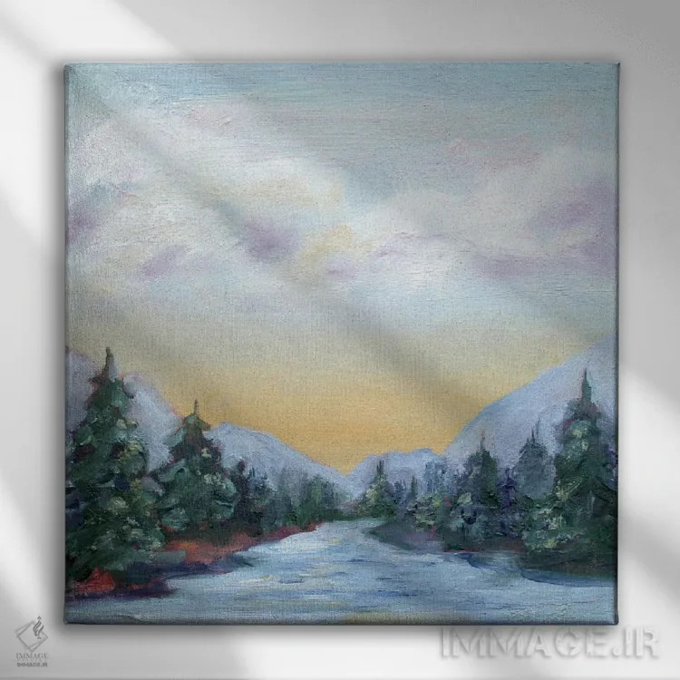 تابلو جنگل کاج اثر الکساندرا جاگودا - نمای روبهرو روی دیوار