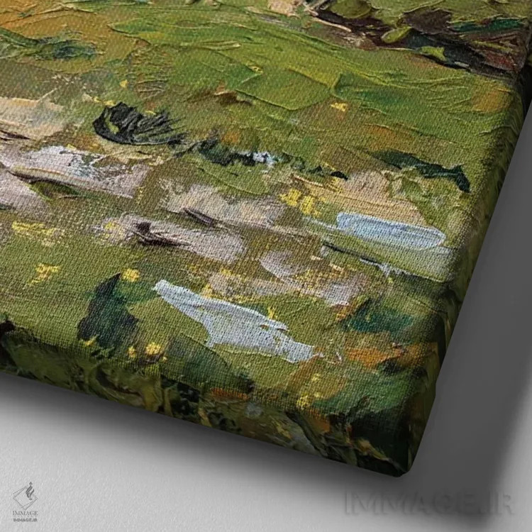 تابلو ایرلند اثر الکساندرا جاگودا - نمای نزدیک بافت بوم