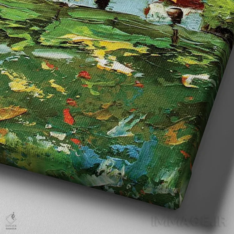 تابلو کلبه ایرلندی اثر الکساندرا جاگودا - نمای نزدیک بافت بوم