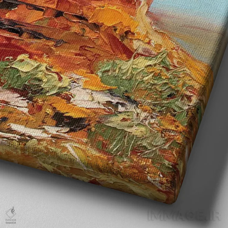 تابلو دره یادبود اثر الکساندرا جاگودا - نمای نزدیک بافت بوم