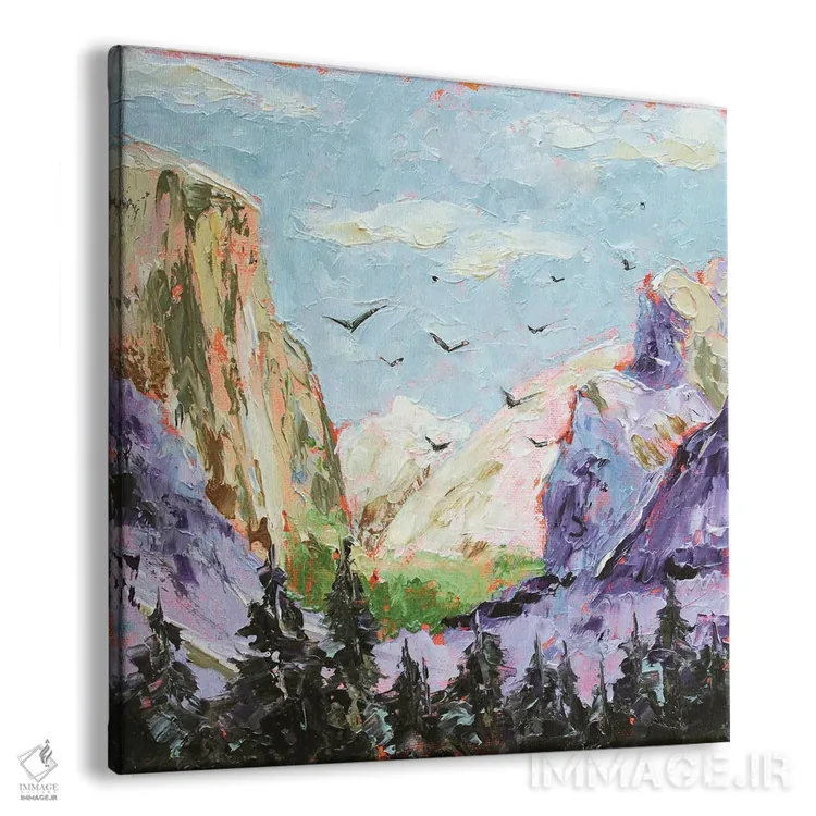 تابلو کوههای بنفش اثر الکساندرا جاگودا - نمای پرسپکتیو محصول