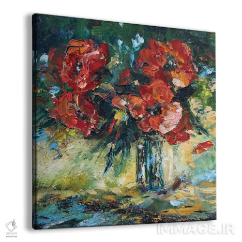 تابلو شقایقهای سرخ اثر الکساندرا جاگودا - نمای پرسپکتیو محصول