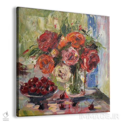 تابلو گلهای تابستانی اثر الکساندرا جاگودا - نمای پرسپکتیو محصول