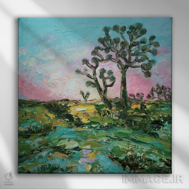تابلو بهار در کالیفرنیا اثر الکساندرا جاگودا - نمای روبهرو روی دیوار