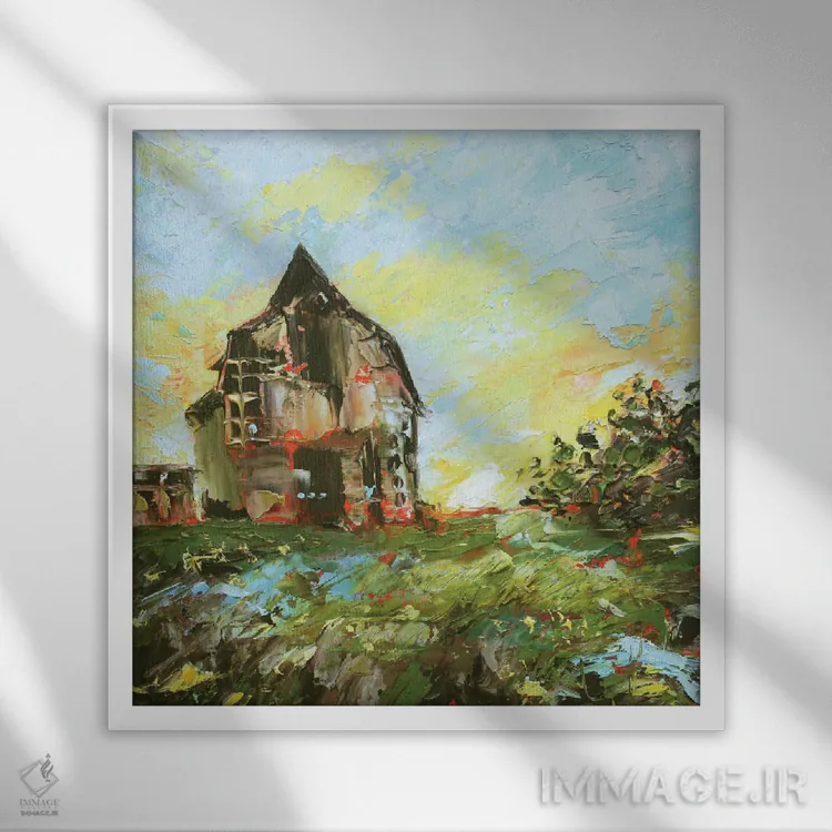 تابلو انبار قدیمی اثر الکساندرا جاگودا - نمای قابدار سفید