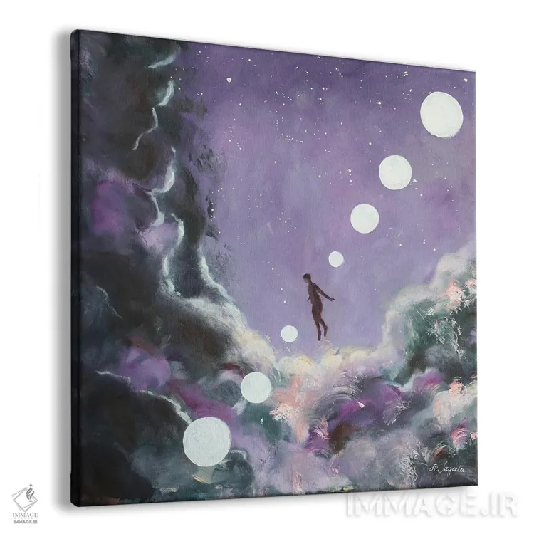 تابلو وری پری (رنگ سال پنتون ۲۰۲۲) اثر الکساندرا جاگودا - نمای پرسپکتیو محصول