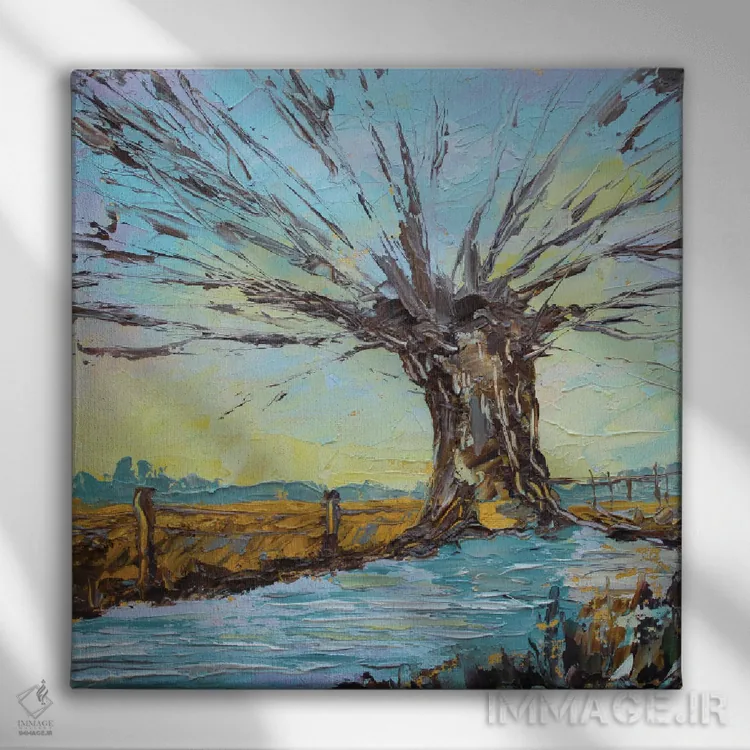 تابلو درخت زندگی اثر الکساندرا جاگودا - نمای روبهرو روی دیوار