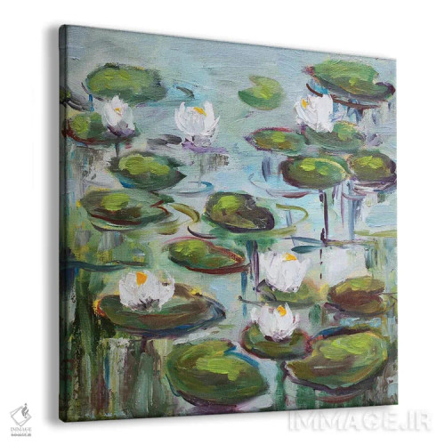 تابلو نیلوفرهای آبی در تالاب اثر الکساندرا جاگودا - نمای پرسپکتیو محصول
