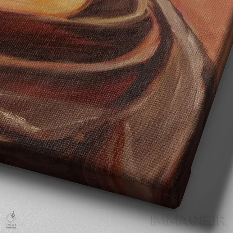 تابلو قدرت جادوگر اثر الکساندرا جاگودا - نمای نزدیک بافت بوم