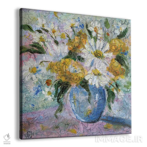 تابلو دسته گل گلهای مروارید صحرایی اثر الکساندرا جاگودا - نمای پرسپکتیو محصول