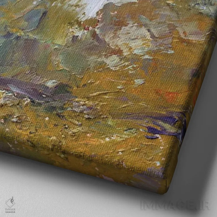 تابلو روح تاریک اثر الکساندرا جاگودا - نمای نزدیک بافت بوم