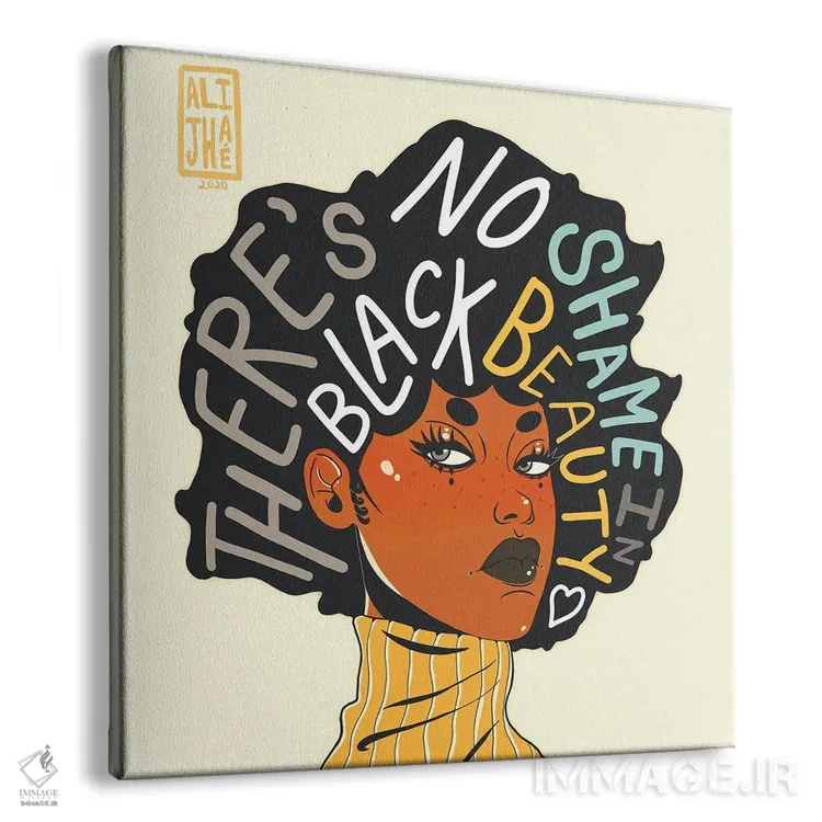 تابلو زیبایی سیاه، بی شرم نیست اثر علیجاه وست - نمای پرسپکتیو محصول