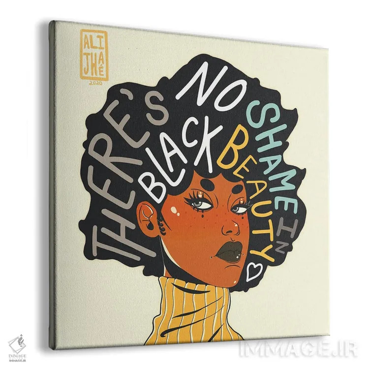 تابلو زیبایی سیاه، بی شرم نیست اثر علیجاه وست - نمای پرسپکتیو محصول