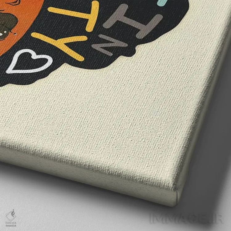 تابلو زیبایی سیاه، بی شرم نیست اثر علیجاه وست - نمای نزدیک بافت بوم