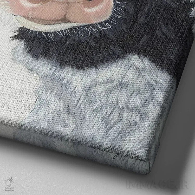 تابلو گاو اثر اشلی جاستیس - نمای نزدیک بافت بوم