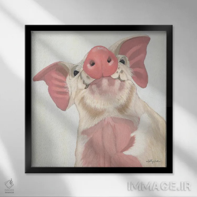 تابلو باستر (نام) اثر اشلی جاستیس - نمای قابدار مشکی