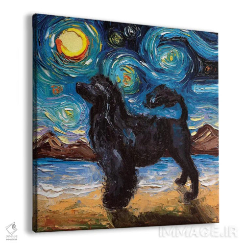 تابلو شب سگ آبی پرتغالی اثر آجا تریر - نمای پرسپکتیو محصول