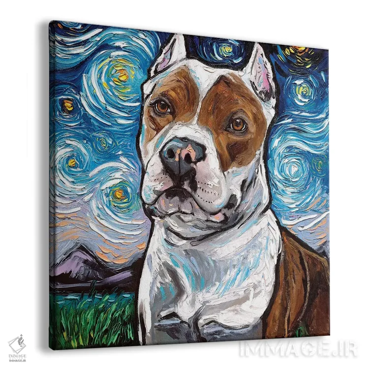 تابلو شب پیتبول ۲ اثر آجا تریر - نمای پرسپکتیو محصول