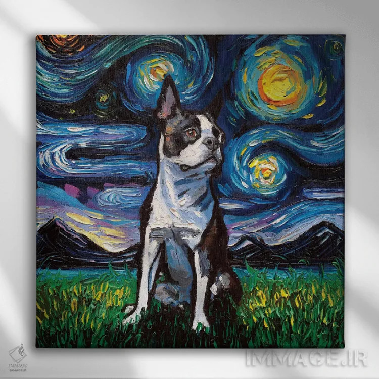 تابلو شب دوم تریِر بوستون اثر آجا تریر - نمای روبهرو روی دیوار