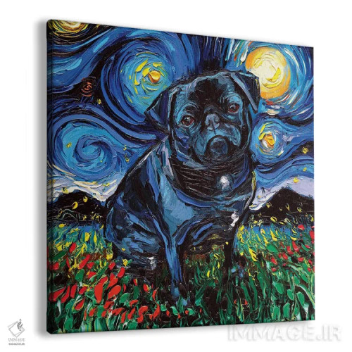 تابلو شب پاگ سیاه اثر آجا تریر - نمای پرسپکتیو محصول