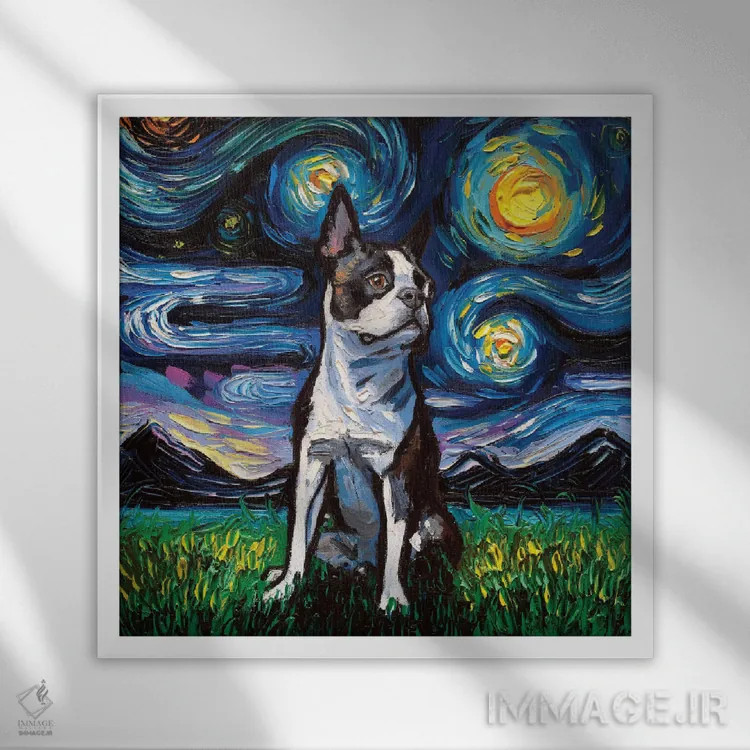 تابلو شب دوم تریِر بوستون اثر آجا تریر - نمای قابدار سفید