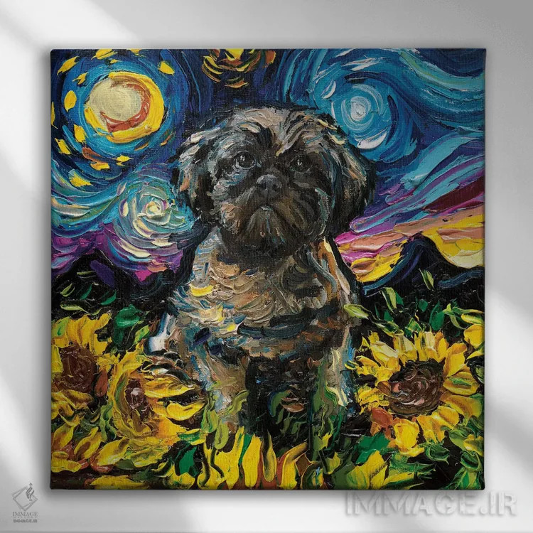 تابلو شب شیتزو ۲ اثر آجا تریر - نمای روبهرو روی دیوار