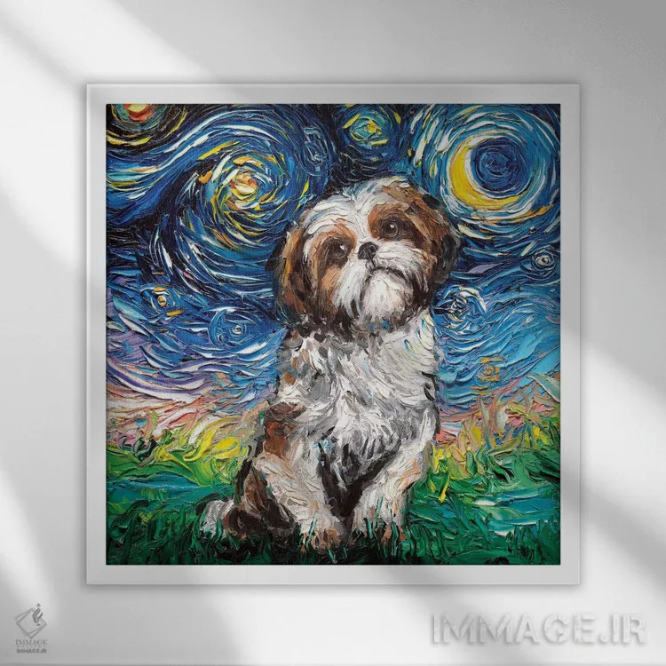 تابلو شب شیتزو اثر آجا تریر - نمای قابدار سفید