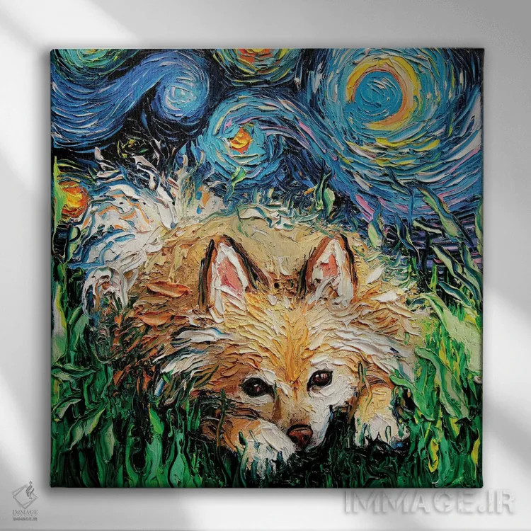 تابلو شب پامرانیان اثر آجا تریر - نمای روبهرو روی دیوار