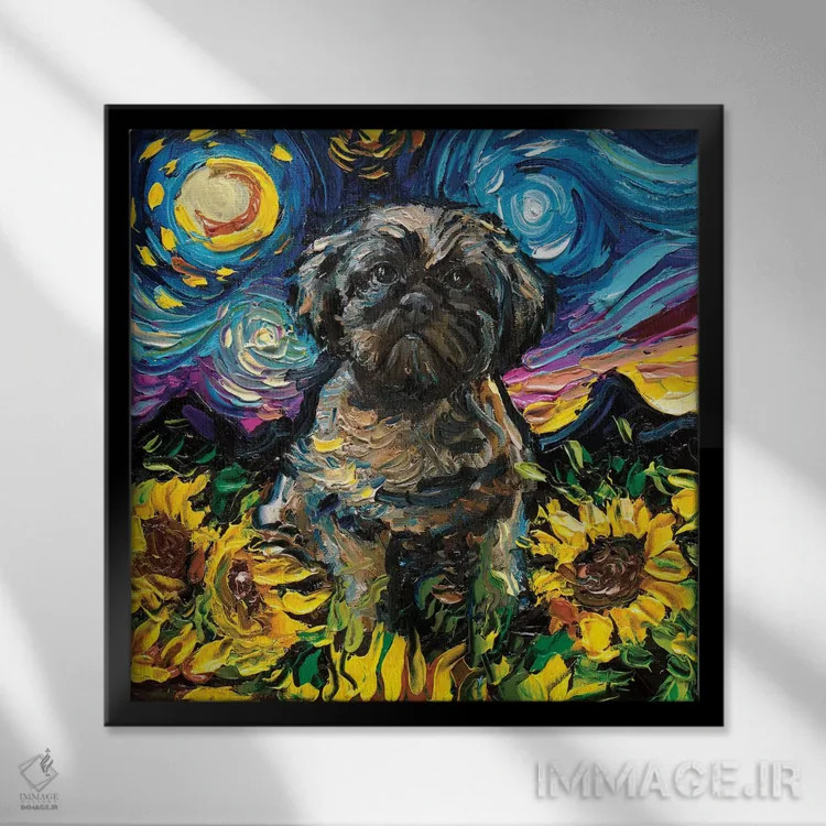 تابلو شب شیتزو ۲ اثر آجا تریر - نمای قابدار مشکی