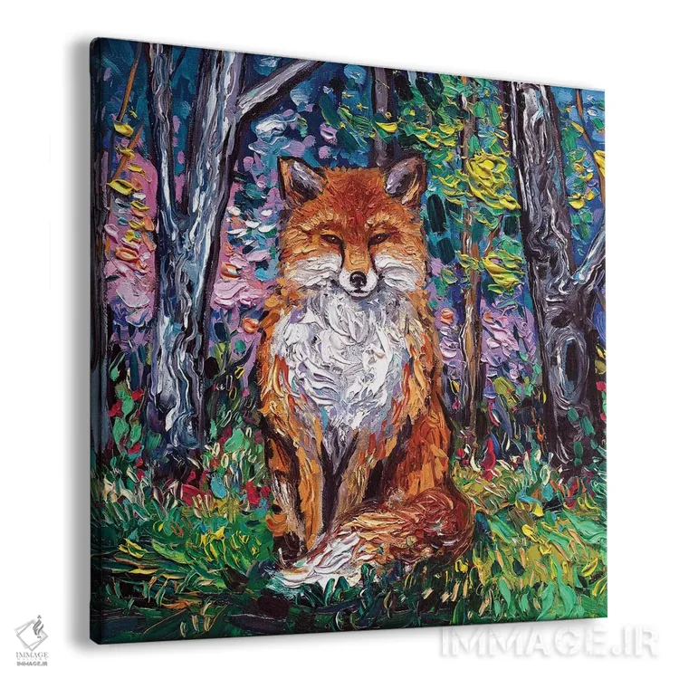 تابلو روباه قرمز اثر آجا تریر - نمای پرسپکتیو محصول