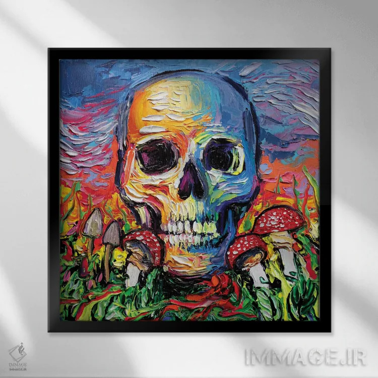 تابلو بازگشت به زمین اثر آجا تریر - نمای قابدار مشکی