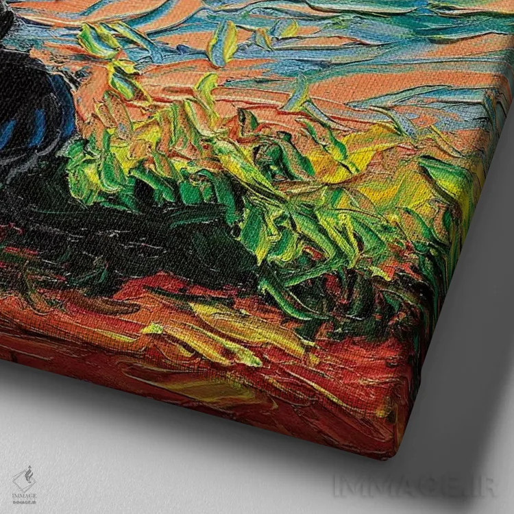 تابلو شب دوم بوردر کولی اثر آجا تریر - نمای نزدیک بافت بوم