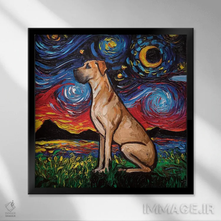 تابلو شب گریٹ باور برنزه (Fawn) اثر آجا تریر - نمای قابدار مشکی