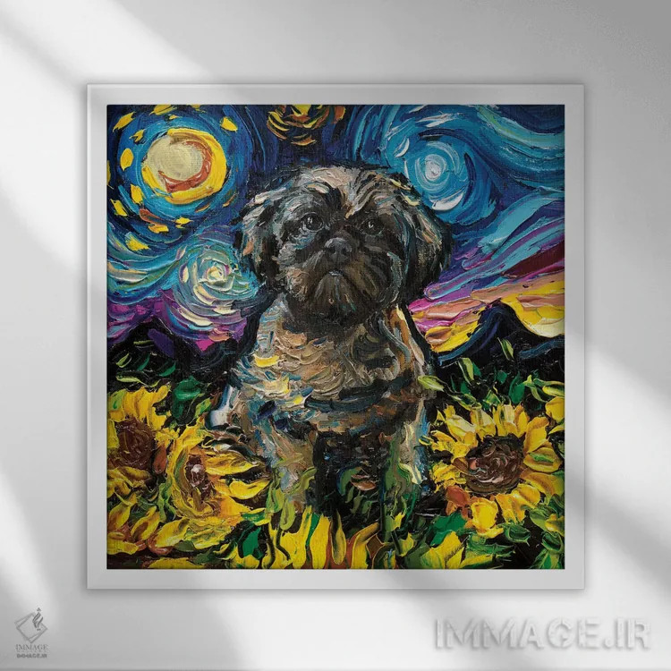 تابلو شب شیتزو ۲ اثر آجا تریر - نمای قابدار سفید