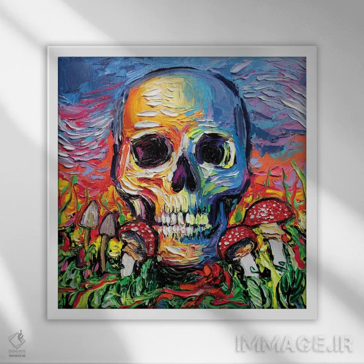 تابلو بازگشت به زمین اثر آجا تریر - نمای قابدار سفید