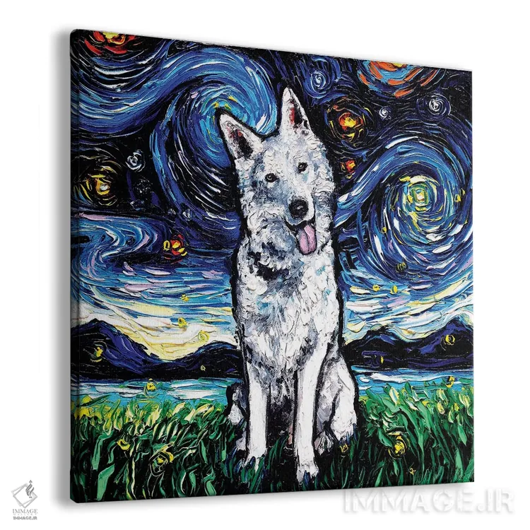 تابلو شب شپرد سوئیسی اثر آجا تریر - نمای پرسپکتیو محصول