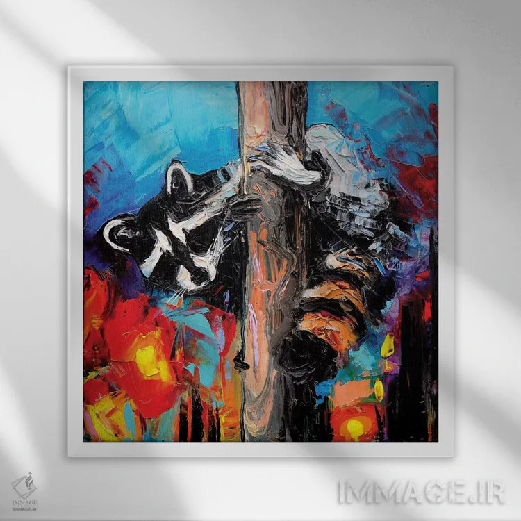 تابلو نگهبان شب اثر آجا تریر - نمای قابدار سفید