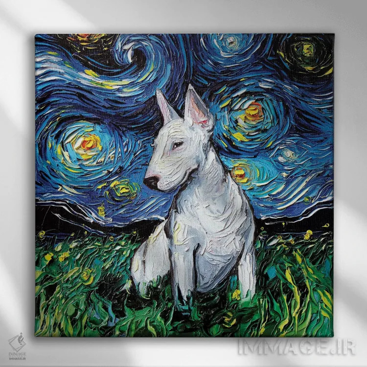 تابلو شب بول تریِر اثر آجا تریر - نمای روبهرو روی دیوار