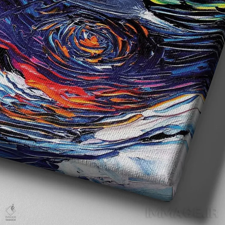 تابلو ماموریت اثر آجا تریر - نمای نزدیک بافت بوم