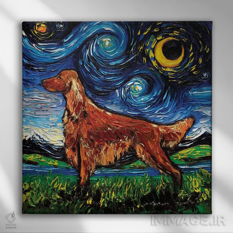 تابلو شب ستِر ایرلندی اثر آجا تریر - نمای روبهرو روی دیوار