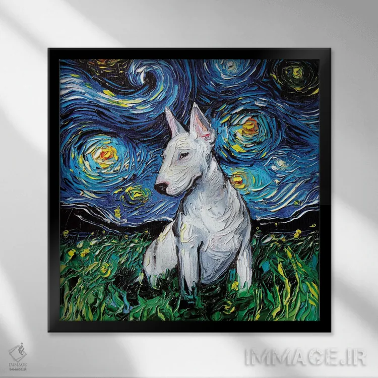 تابلو شب بول تریِر اثر آجا تریر - نمای قابدار مشکی